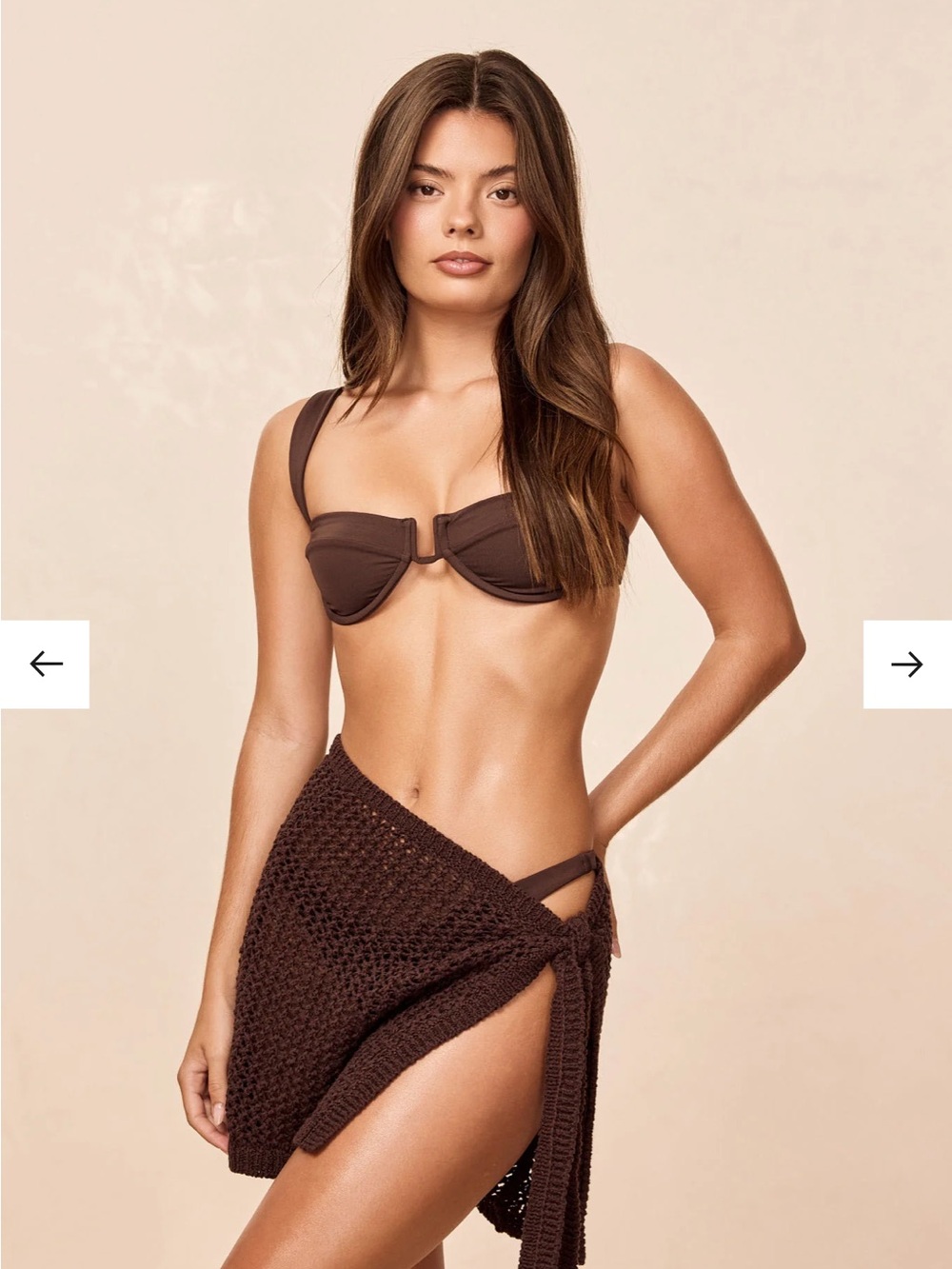 Monday Swimwear SANTA MARTA SARONG - ESPRESSO PETIT CROCHET